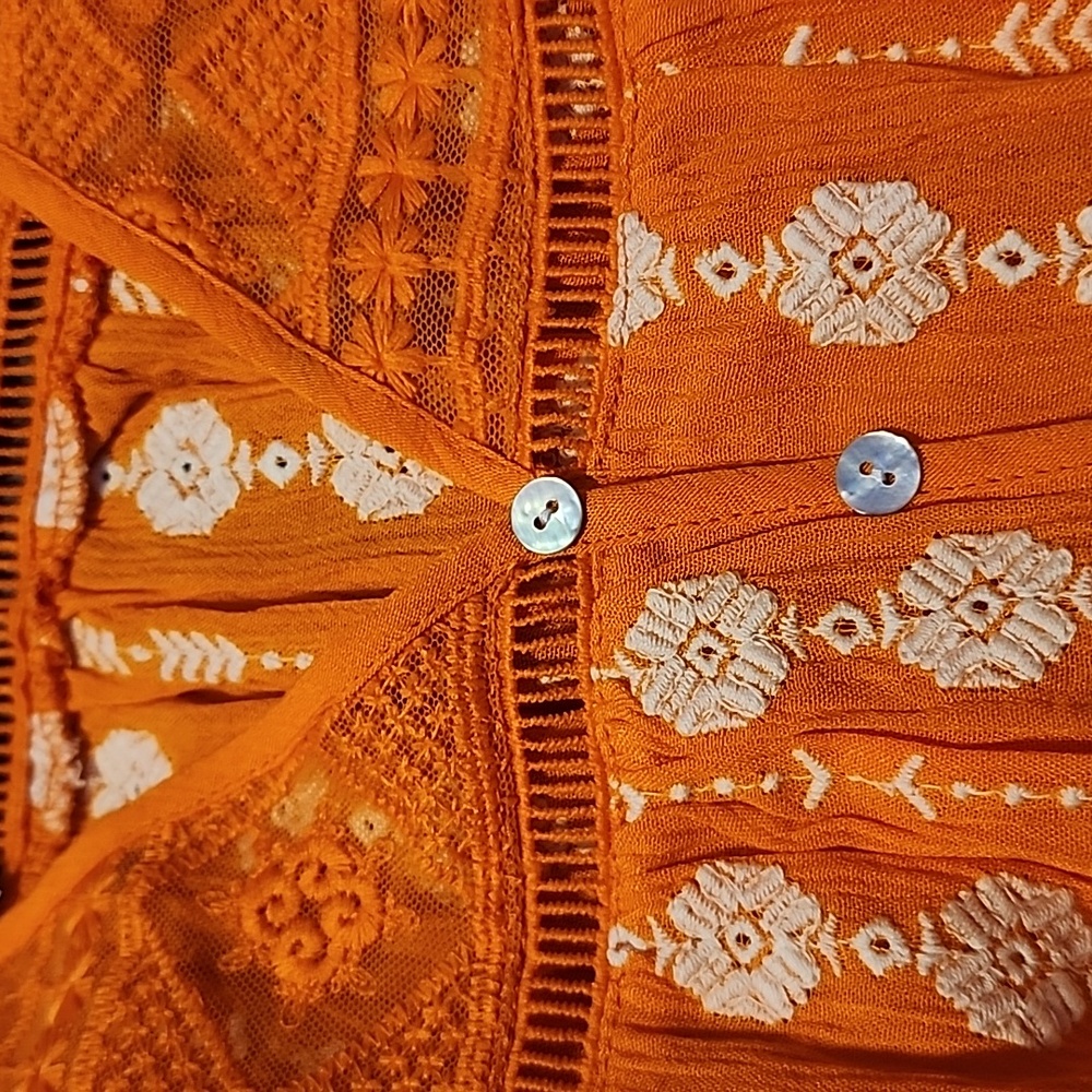 Cato Orange Boho Top - Size 22/24W - Picture 6 of 7